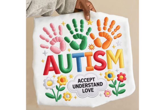 Autism Awareness Faux Embroidery PNG Review