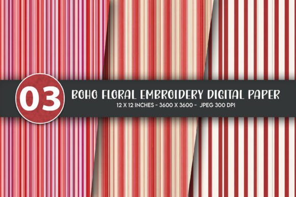 Boho Floral Embroidery Digital Paper Review