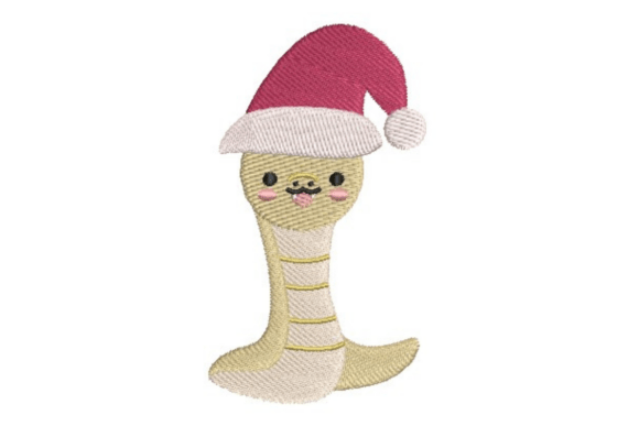 Christmas Snake Embroidery for Etsy Sellers