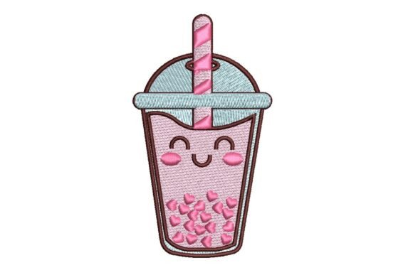 Hearts Boba Tea Embroidery: A Sweet Design Review