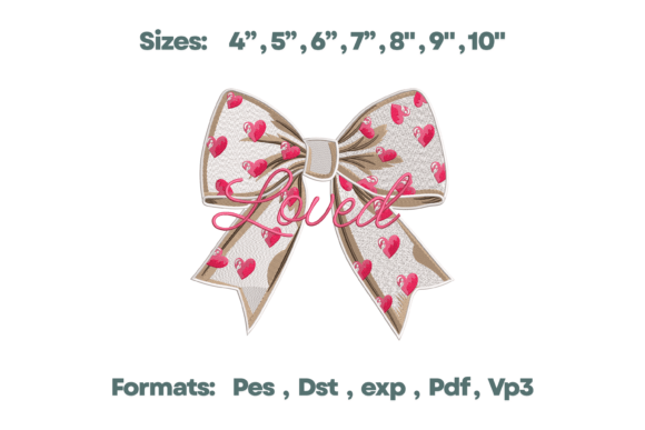 Loved Heart Patterned Bow Embroidery Review