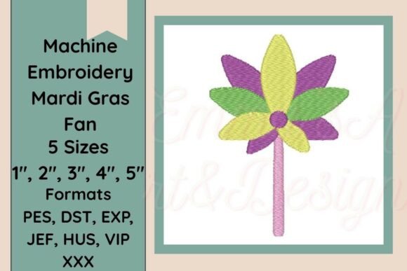 Mardi Gras Fan Machine Embroidery Design Review