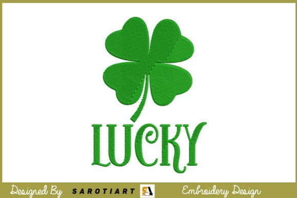 Patrick s Day Embroidery Design Lucky