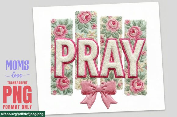Pray Floral Faux Embroidery PNG Review