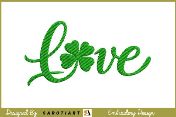 St. Patrick s Day Embroidery Design Love