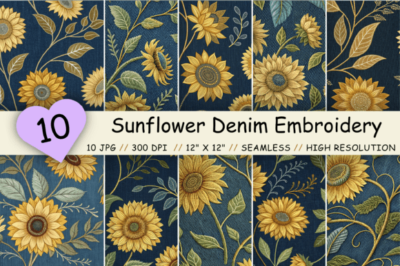 Sunflower Denim Embroidery Pattern Review