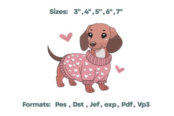 Valentine's Dachshund Dog Embroidery Review